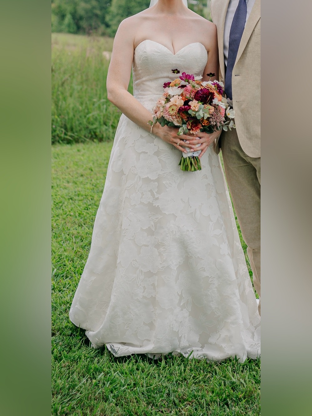 Justin Alexander Wedding Dress – Style 55162 – Sand/Ivory – Altered to Size 12